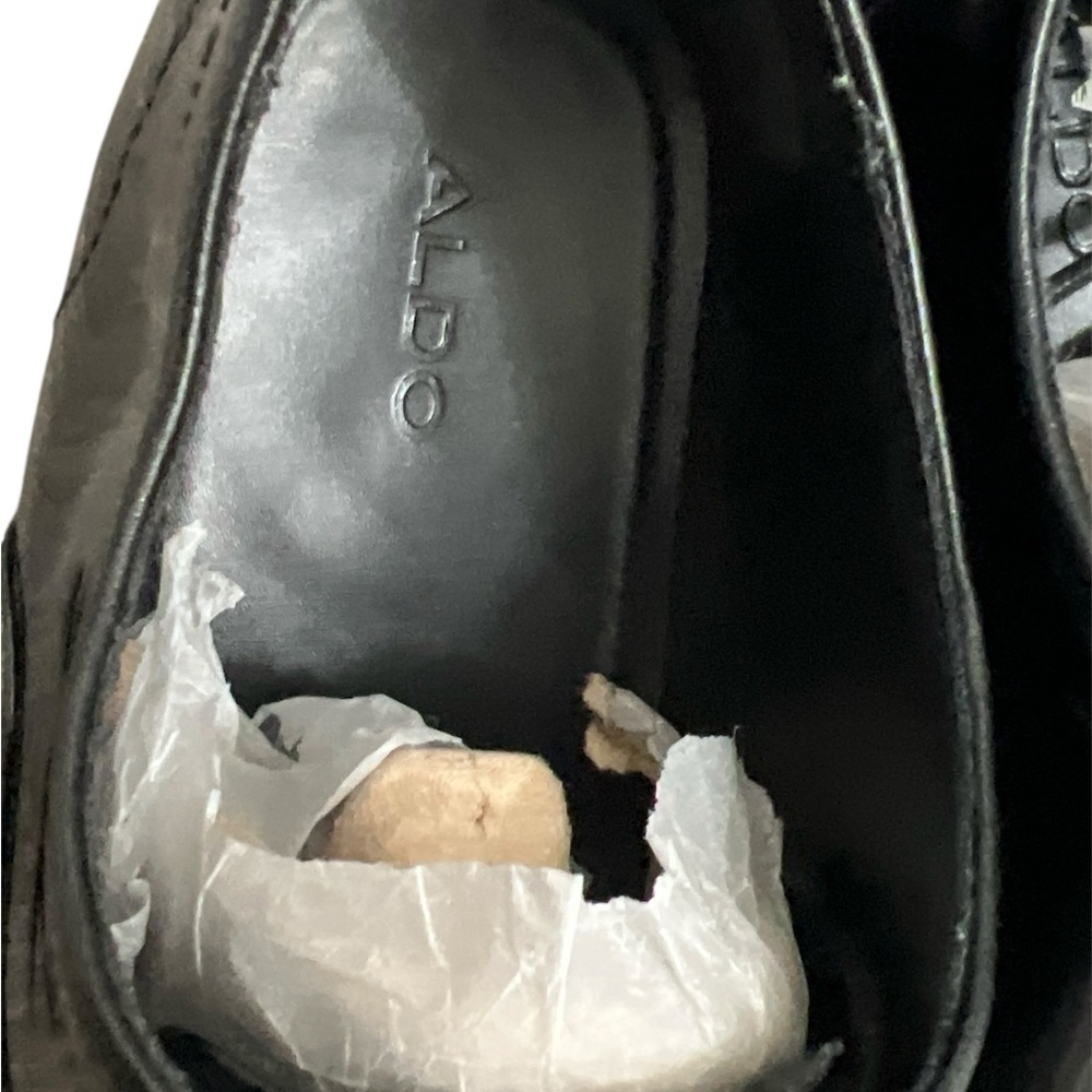 Aldo Men's Black Patent Leather Dress Oxfords - Picture 6 of 6